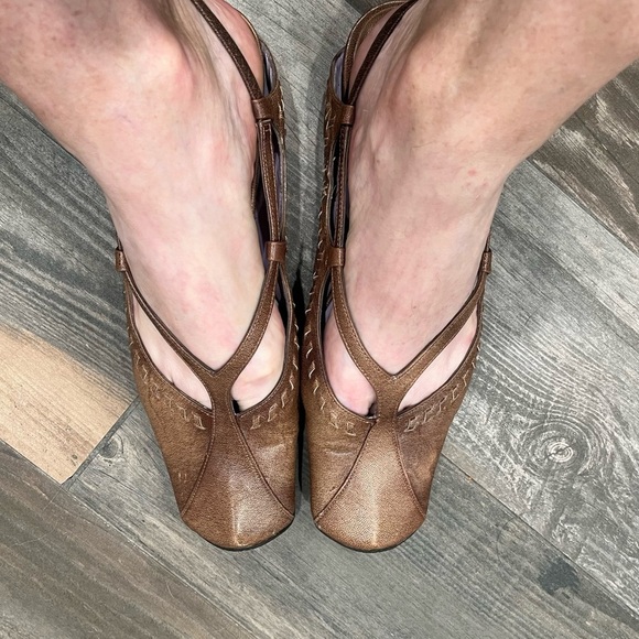 AUDLEY London, Made In Spain, Leather Ballet Style Flats Sz 39/US 8.5 or 9 Taupe - Picture 1 of 10